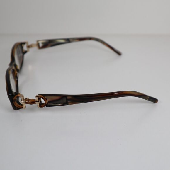 Gucci GG3009 SVF Brown Tortoise Rectangular Glasses Frames 48-17-130mm - Picture 4 of 12